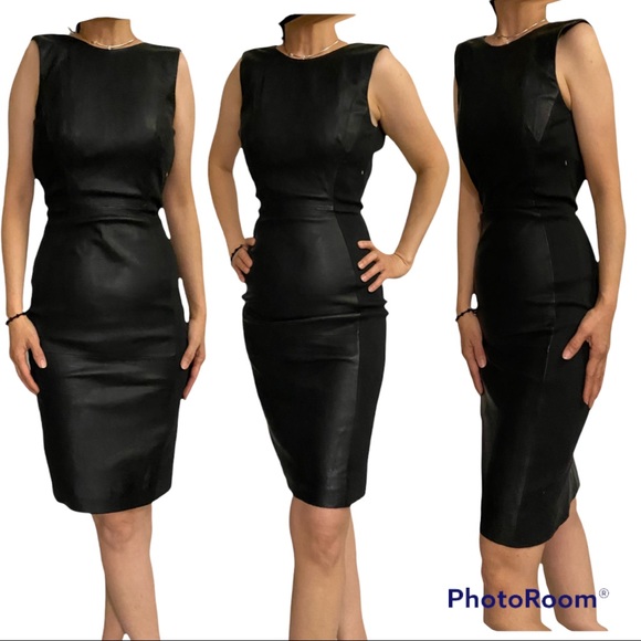 French Connection Dresses & Skirts - French Connection NWT Genuine Leather Block Dress Size 4